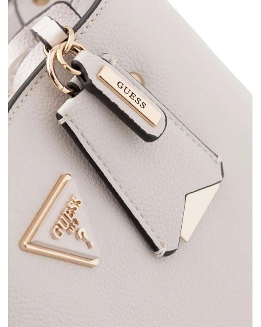 Guess White Meridian Shoulder Bag
