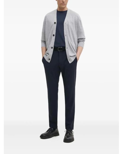 Theory Gray Buttoned Cardigan for men