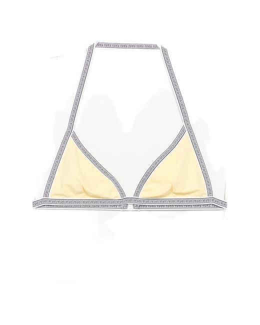 Versace Metallic Triangle-Cup Bikini Top