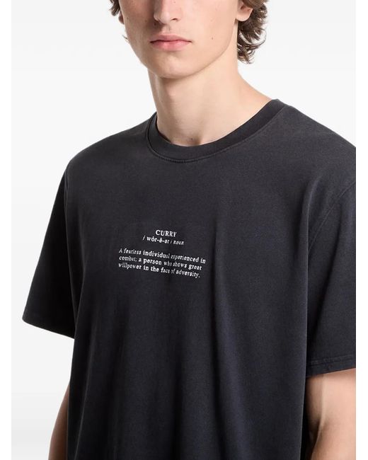 Under Armour Black Curry Noun Slogan-Print T-Shirt for men