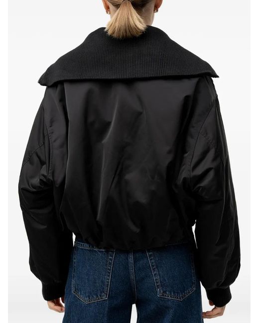 HUGO Black Padded Bomber Jacket