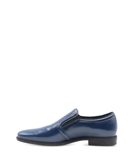 Tod's Blue Leather Loafers for men