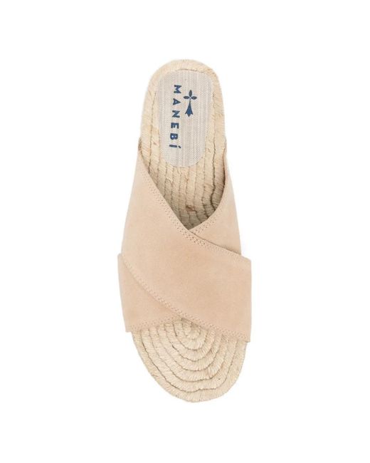 Manebí White Crossover-Strap Espadrilles for men