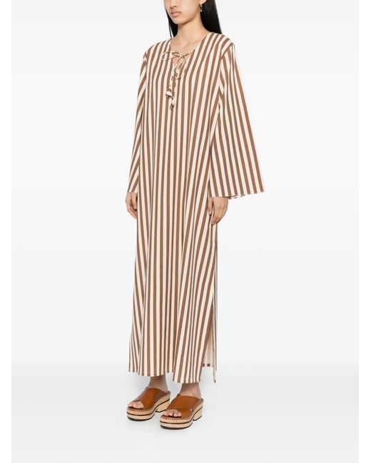 Bambah Brown Amazon Striped Dress