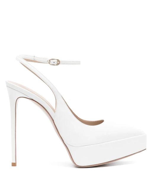 Le Silla White Uma 140Mm Slingback Pumps