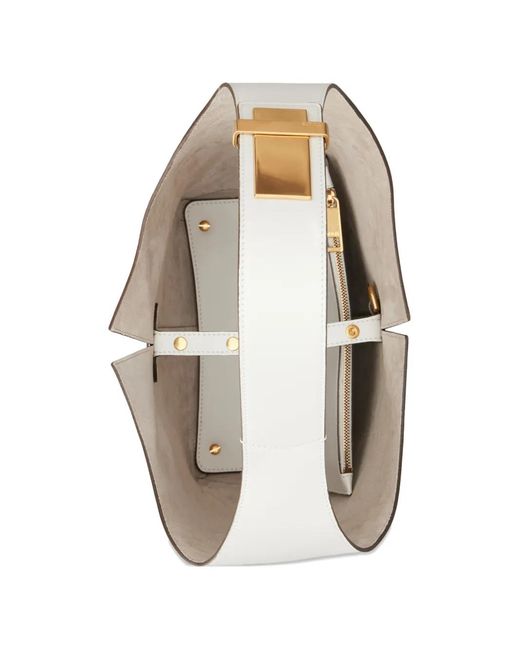Tod's White Flap Detail Shoulder Bag