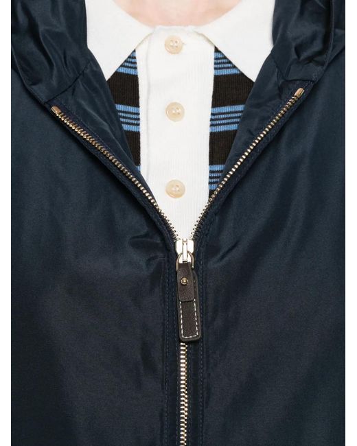 Max Mara Jas Met Trekkoord En Capuchon in het Blue