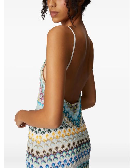 Missoni Gebreide Mini-Jurk in het Blue