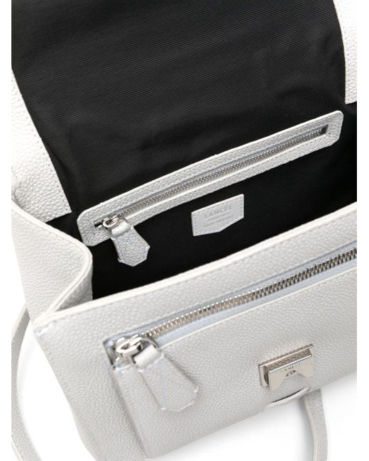 Lancel White Medium Flap Leather Crossbody Bag