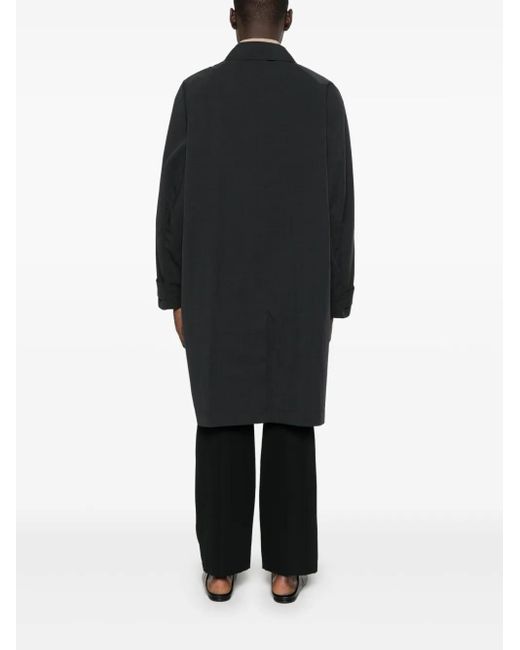 Lemaire Black Twill Car Coat for men