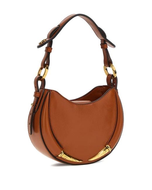 Roberto Cavalli Brown Fang Bang Shoulder Bag