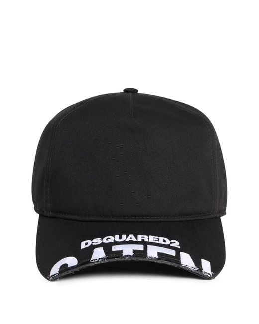 DSquared² Black Logo Baseball Cap for men