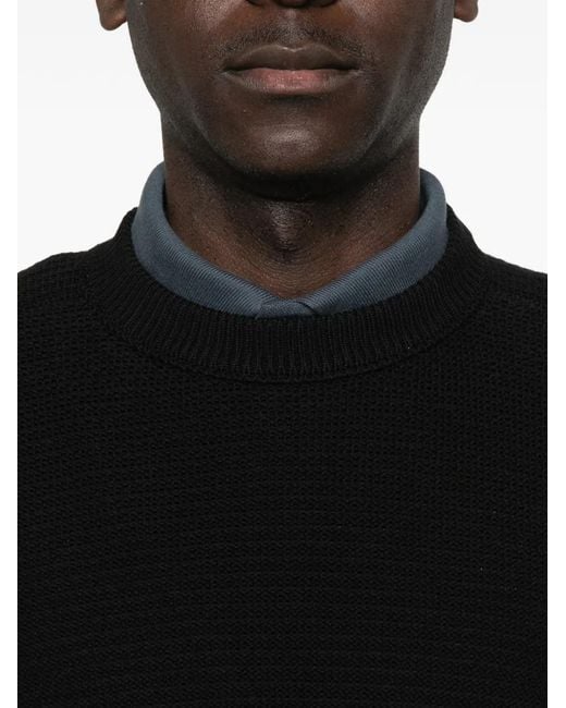 Stone Island Black Ghost Logo-Patch Sweater for men