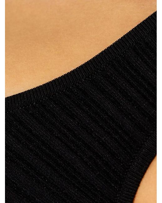 Hervé Léger Black Sleeveless Peplum Blouse