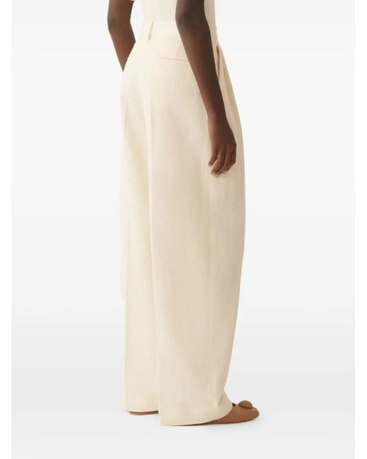 Fabiana Filippi White Pantalon À Coupe Sarouel En Fil Coupé