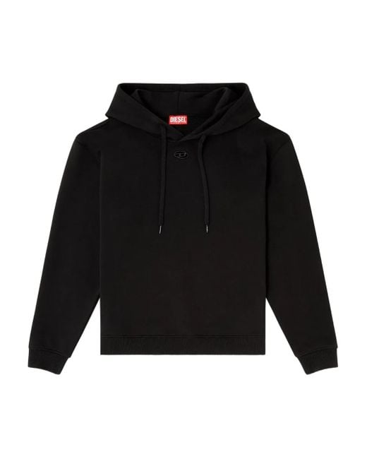 DIESEL Black Hoodie F-Normy À Logo Brodé