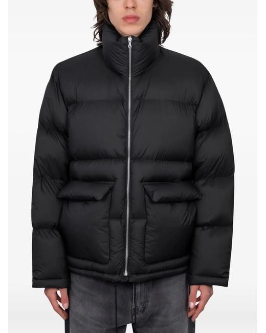 Auralee Black Zip-Fastening Padded Jacket for men