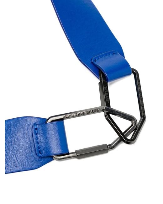 Off-White c/o Virgil Abloh Blue Sac À Bandoulière À Pochette Zippée