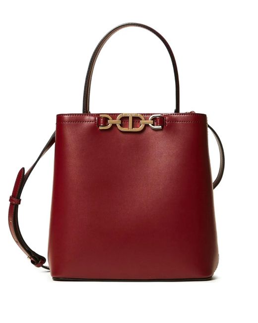 Twinset Red First Class Chain-Link Bucket Bag