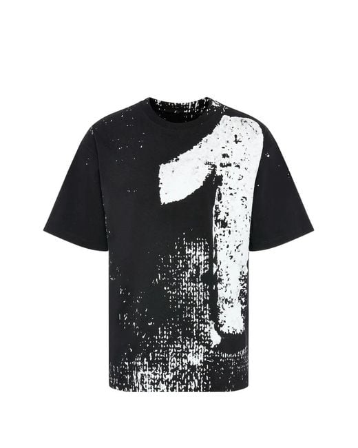 Maison Margiela Black Numbers Graphic-Print T-Shirt for men