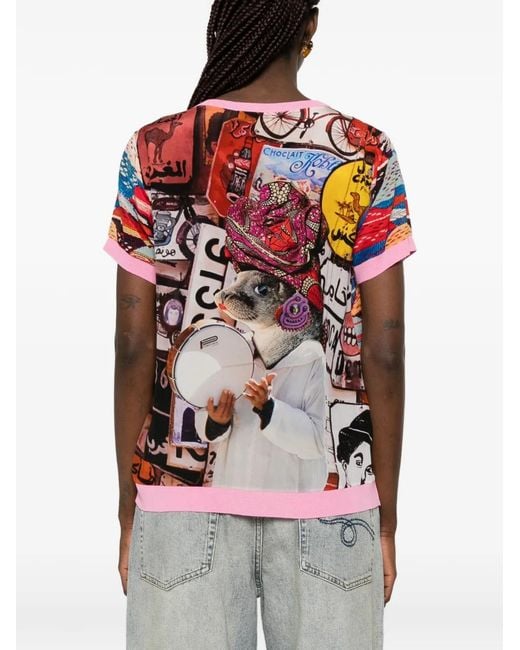 The Artistylist Red Graphic-Print T-Shirt