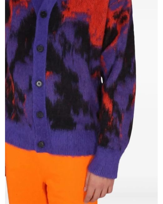 Cárdigan Con Cuello En V MSGM de hombre de color Blue