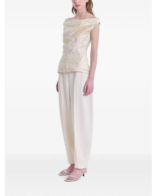 FFORME White Lowe Cowl-Neck Top