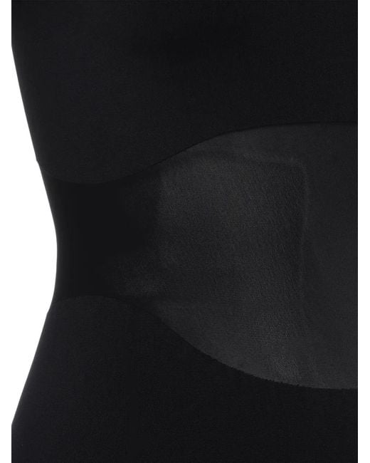 Wolford Black Sheer Panel Maxi Dress