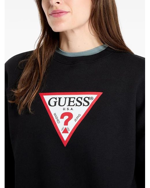 Guess Black Sweat À Logo Imprimé