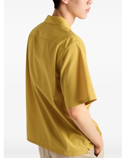 Prada Bowling-Hemd Aus Baumwolle, Herren, Größe in Yellow für Herren