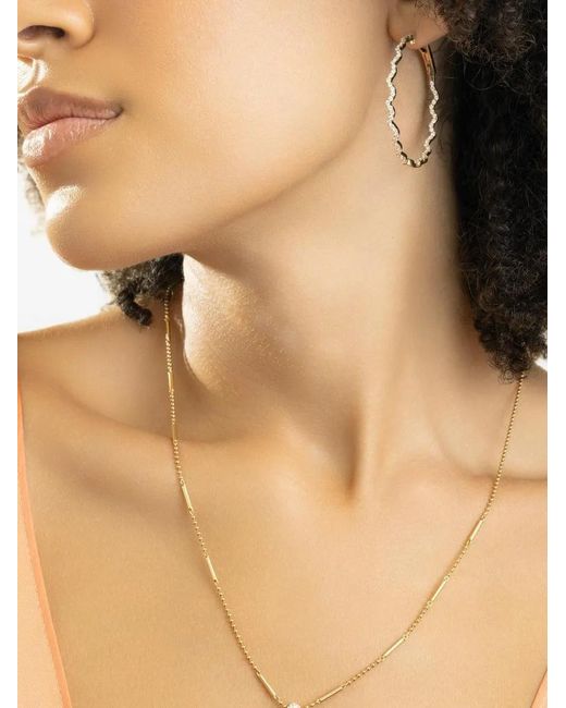 Graziela White Rio Diamond Hoop Earrings