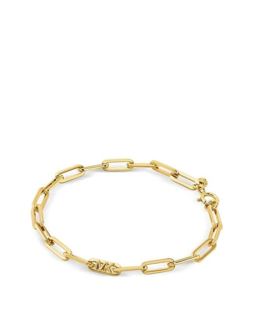 Michael Kors Metallic Bracelet En Chaîne Rectangulaire