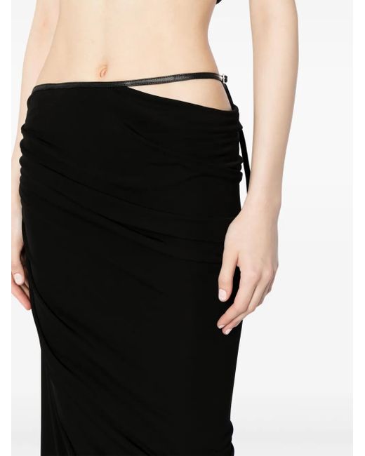 Christopher Esber Black Draped Maxi Skirt