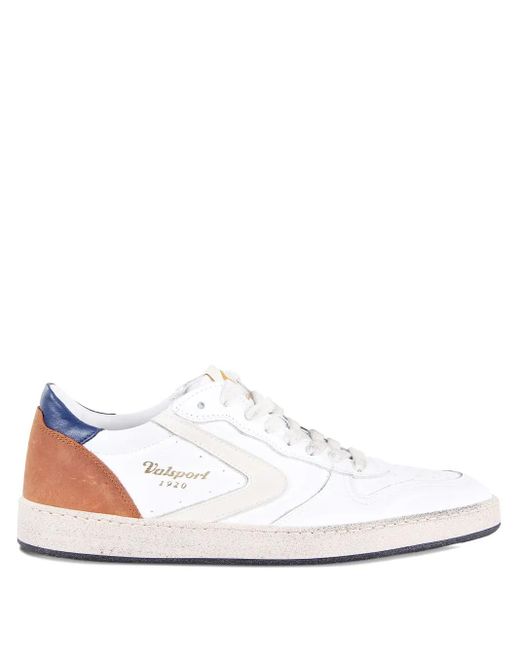 Valsport White Davis Heritage Perforated Sneakers for men