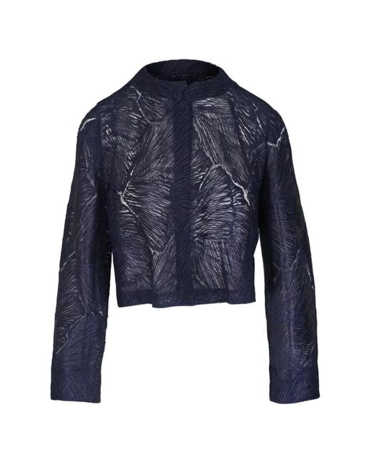 Akris Blue Cropped Jacket