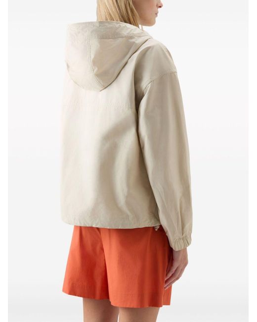 Veste imperméable à capuche Woolrich en coloris White
