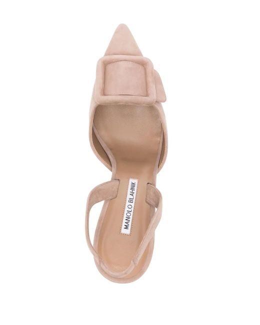 Manolo Blahnik Pink 70Mm Maysli Pumps