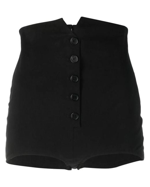 Philosophy Di Lorenzo Serafini Black High-Waisted Mini Shorts