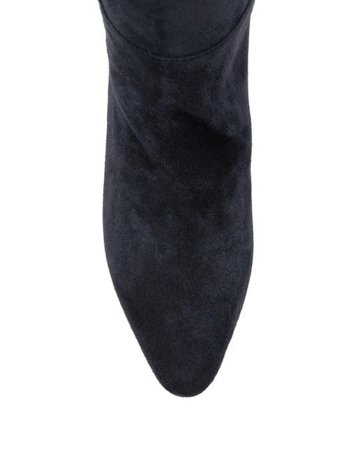 Forte_forte Black Pointed-Toe Suede Knee-High Boots