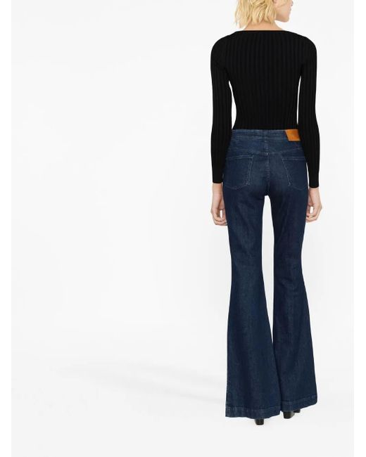 Stella McCartney Ribgebreide Top in het Black