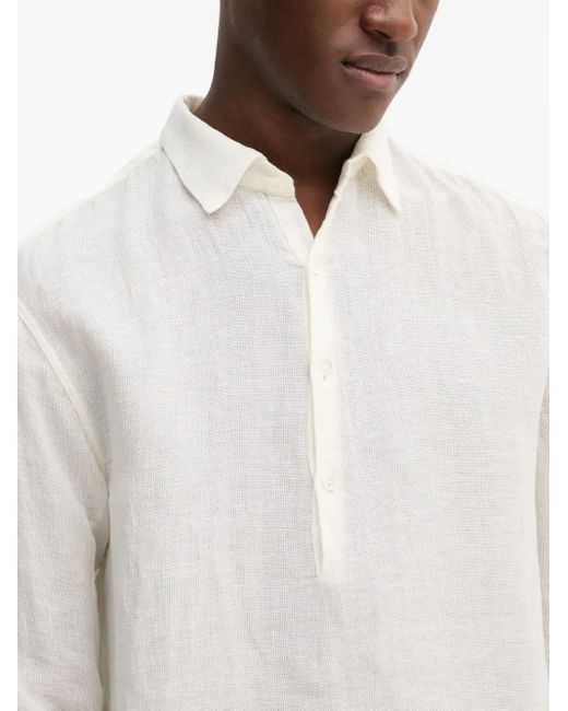 Barena White Long-Sleeved Polo Shirt for men
