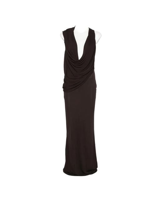 Tom Ford White Draped-Neck Maxi Dress