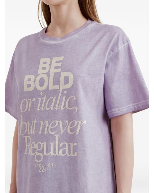 Izzue Purple Graphic-Print T-Shirt