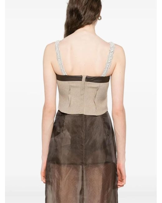 Elena Velez Natural Corset-Style Top