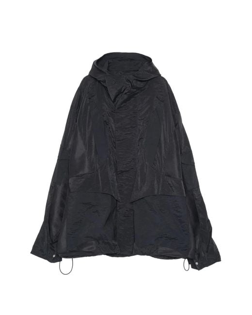 Yoshio Kubo Blue Hooded Panelled Jacket