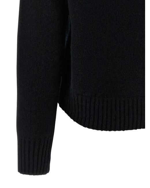 Yves Salomon Black Pullover Mit Rollkragen