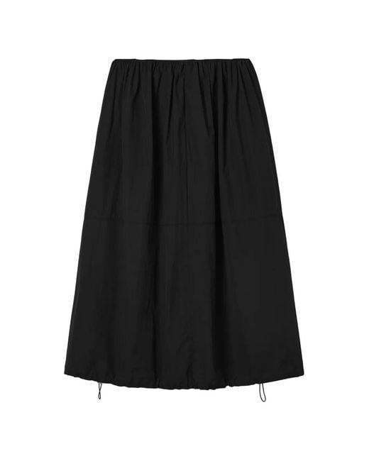Sea Black Drawstring Skirt