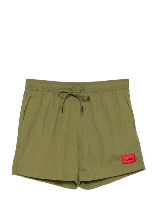 Boss Green Logo Patch Swim Shorts for men