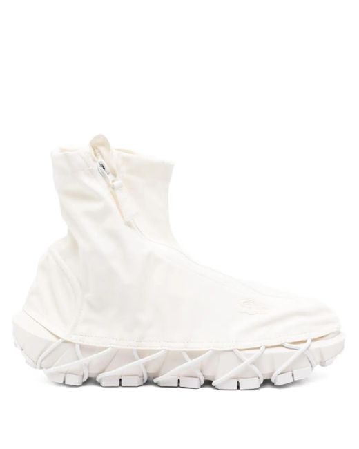 Lacoste White Zip-Up Sneakers for men