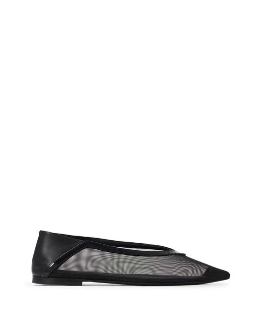 Anine Bing Black Aneka Mesh Ballet Flats
